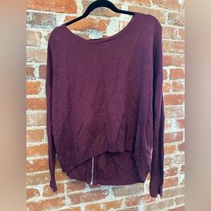 Burgundy long sleeve with zip back
